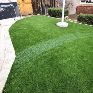 Example of Streaked Artificial Turf Due to Window Reflection