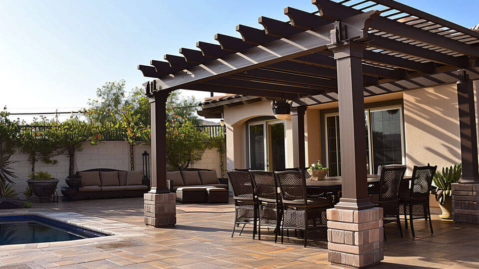 Wooden Patio Covers provide natural beauty to any home