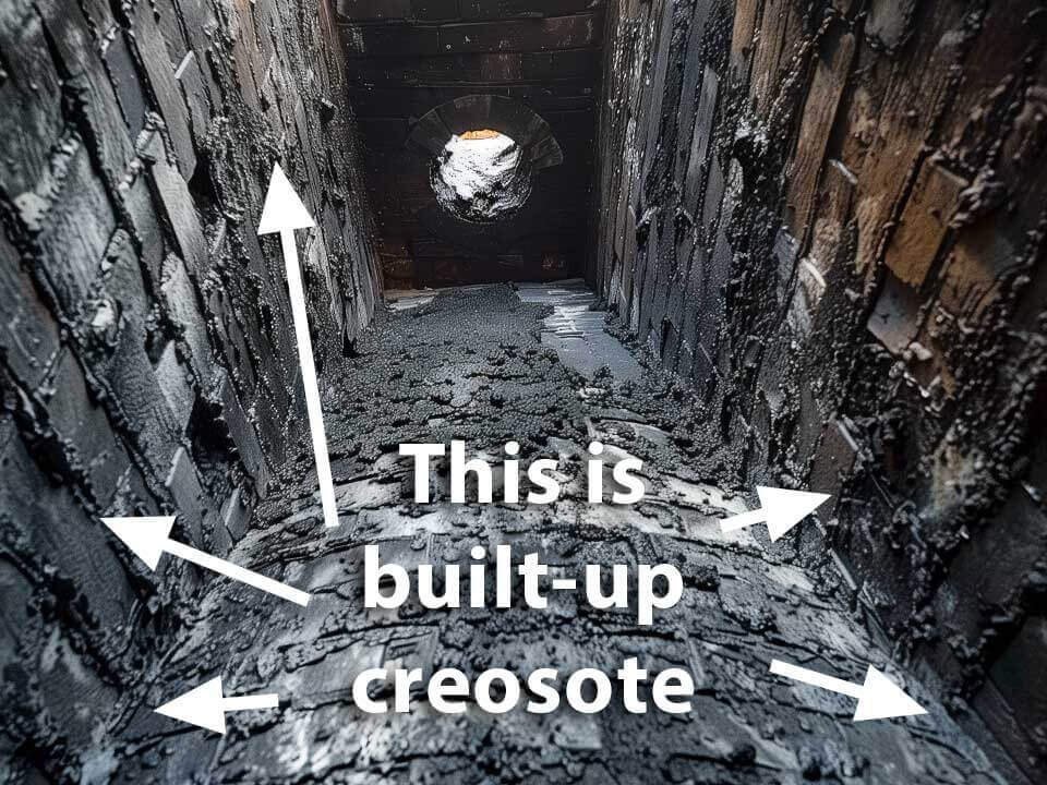 Creosote on the inside of a fireplace is a leading cause of house fires