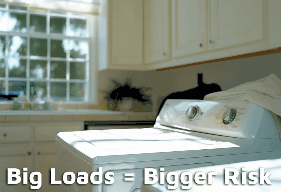 Big Loads of Laundry Are Riskier