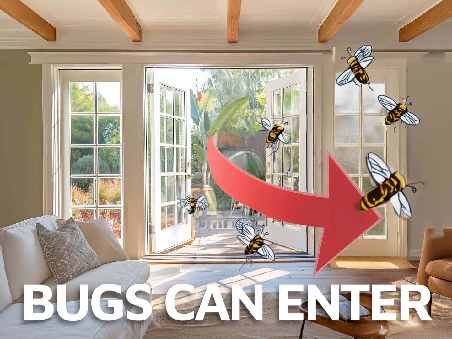 Bugs Can Enter Through Open Doorways