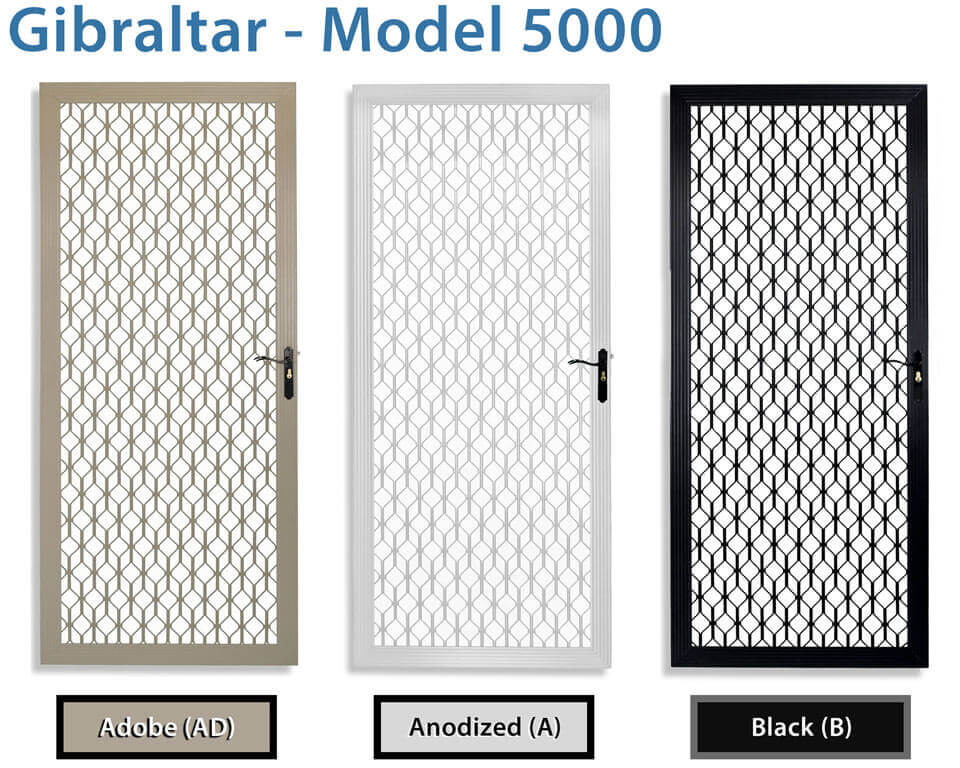 Gibraltar - Model 5000 - Security Screen Doors with Keyed Locks